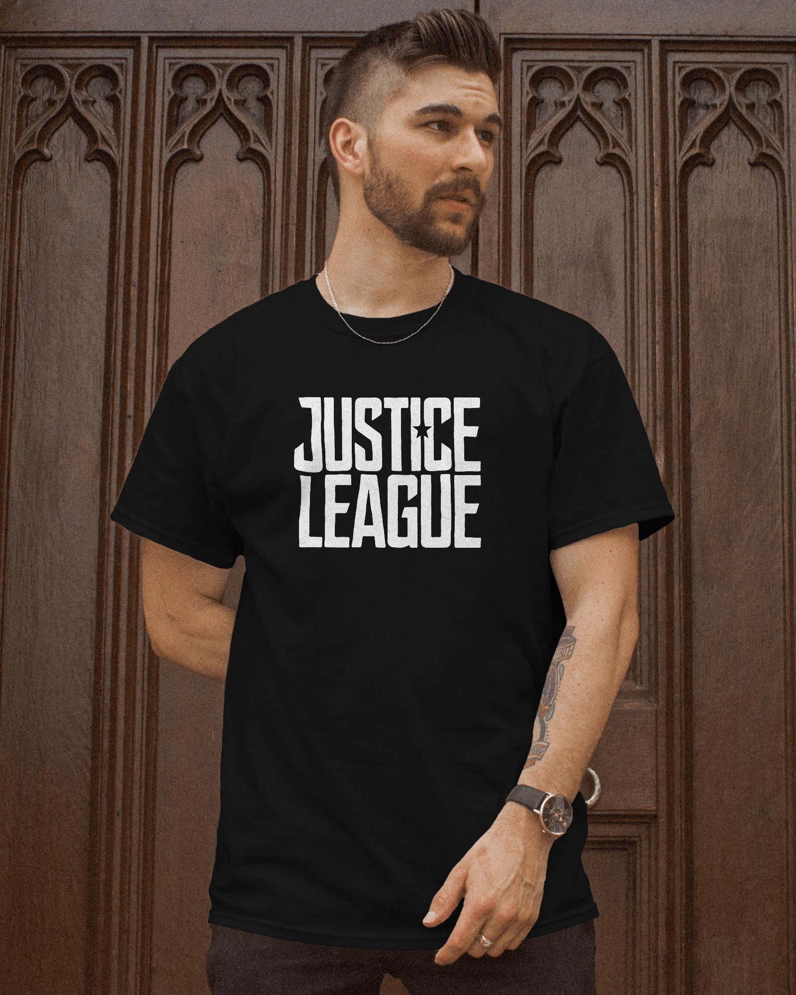 Justice League Printed T-Shirt Superhero Graphic T-Shirt