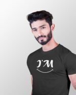 Smile Printed Black T-Shirts for Men - Image 6