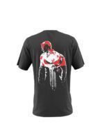 Punisher Graphic Printed Front and Back Printed Cotton Black T-Shirt - Image 4