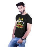 MountCart Store Just Looking Like a Wow Graphic Printed 100% Cotton T-Shirt - Regular Fit, Round Neck, Half Sleeves - Image 3