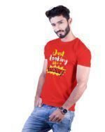 MountCart Store Just Looking Like a Wow Graphic Printed 100% Cotton T-Shirt - Regular Fit, Round Neck, Half Sleeves - Image 6