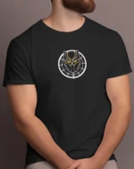 MountCart Store Wakanda Forever Black Panther Graphic Printed 100% Cotton T-Shirt - Regular Fit, Round Neck, Half Sleeves