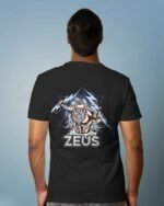MountCart Store Zeus Graphic Printed 100% Cotton T-Shirt - Regular Fit, Round Neck, Half Sleeves