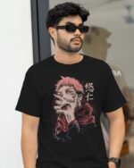 MountCart Store Anime Graphics Printed 100% Cotton T-Shirts - Regular Fit, Round Neck, Half Sleeves