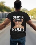 MountCart Store Streetwear Stay in Reality Graphics Printed Regular Bio-wash Cotton T-Shirt - Image 4