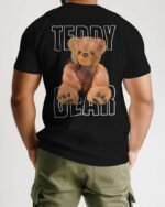 MountCart streetwear teddy bear printed regular bio-wash cotton tshirt