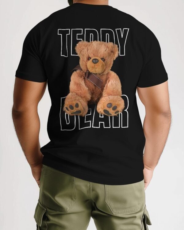 MountCart streetwear teddy bear printed regular bio-wash cotton tshirt
