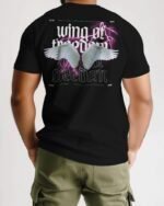 MountCart streetwear wing of freedom printed regular bio-wash cotton tshirt