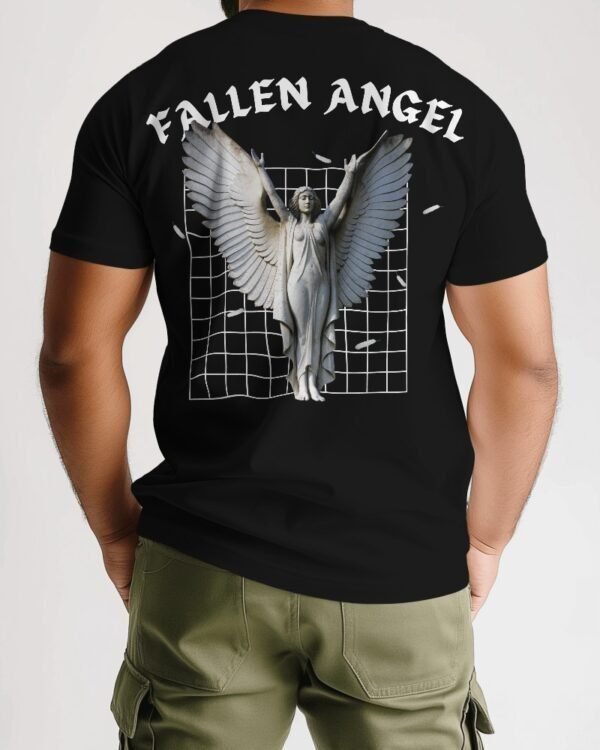 MountCart streetwear fallen angel printed regular bio-wash cotton tshirt