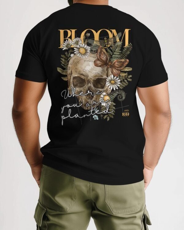 MountCart streetwear bloom printed regular bio-wash cotton tshirt