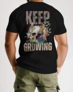 MountCart Streetwear Keep Growing Printed Regular Bio-wash Cotton Tshirt