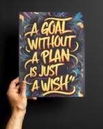 High quality printed motivational metal glossy poster