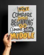 High quality printed motivational quotes glossy metal posters for walls