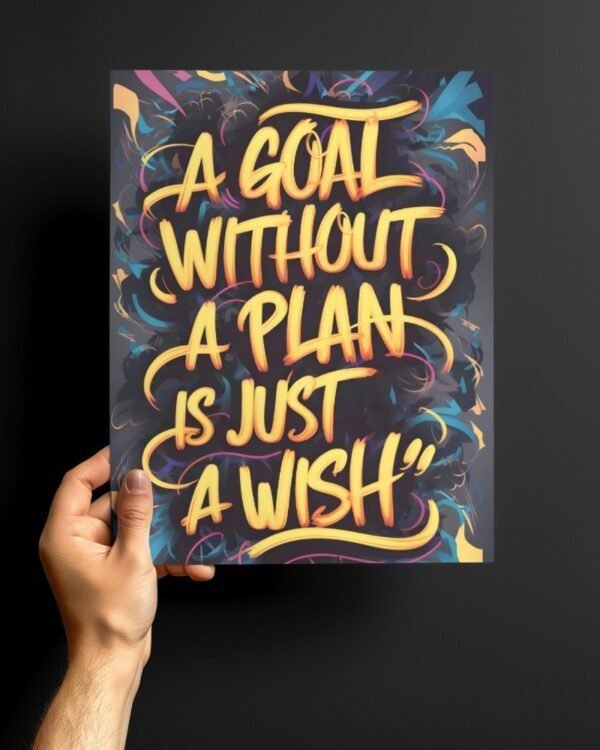 High quality printed motivational metal glossy poster