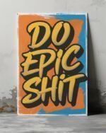 High quality printed motivational quote metal glossy posters for wall