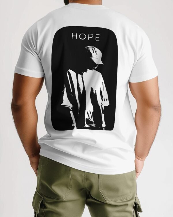 MountCart Store Hope Graphic Printed 100% Cotton T-Shirt - Regular Fit, Round Neck, Half Sleeves