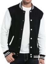 MountCart Store Premium Varsity Jacket Black and White Color - Image 2