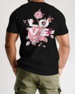 MountCart Store Love Graphic Printed 100% Cotton T-Shirt - Regular Fit, Round Neck, Half Sleeves