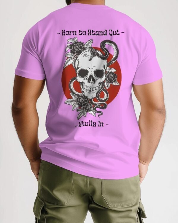MountCart Store Born to stand out Graphic Printed 100% Cotton T-Shirt - Regular Fit, Round Neck, Half Sleeves