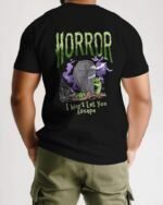 MountCart Store Horror Graphic Printed 100% Cotton T-Shirt Regular Fit, Round Neck