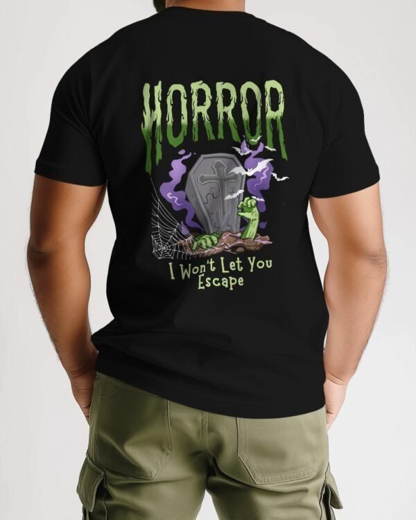 MountCart Store Horror Graphic Printed 100% Cotton T-Shirt Regular Fit, Round Neck