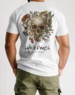 MountCart Store bloom & Life Graphic Printed 100% Cotton T-Shirt Regular Fit, Round Neck, Half Sleeves - Image 2