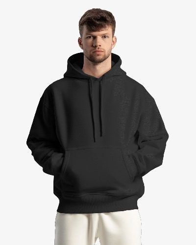 MountCart Store Premium Plain Drop-Shoulder Non-zipper Cotton Hoodie