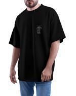 MounCart Store Oversized Black Fit Drop Shoulder Cool and Stylish Latest Graphics Printed Half Sleeve T-Shirt for Men and Women - Image 2
