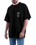 MounCart Store Oversized Black Fit Drop Shoulder Cool and Stylish Latest Graphic Printed Design Half Sleeve T-Shirt for Men and Women - Image 2