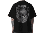 MounCart Store Oversized Black Fit Drop Shoulder Stylish Latest Graphic Printed Half Sleeve T-Shirt for Men and Women