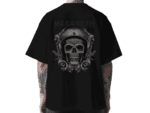 MounCart Store Oversized Black Fit Drop Shoulder Cool and Stylish Latest Graphics Printed Half Sleeve T-Shirt for Men and Women