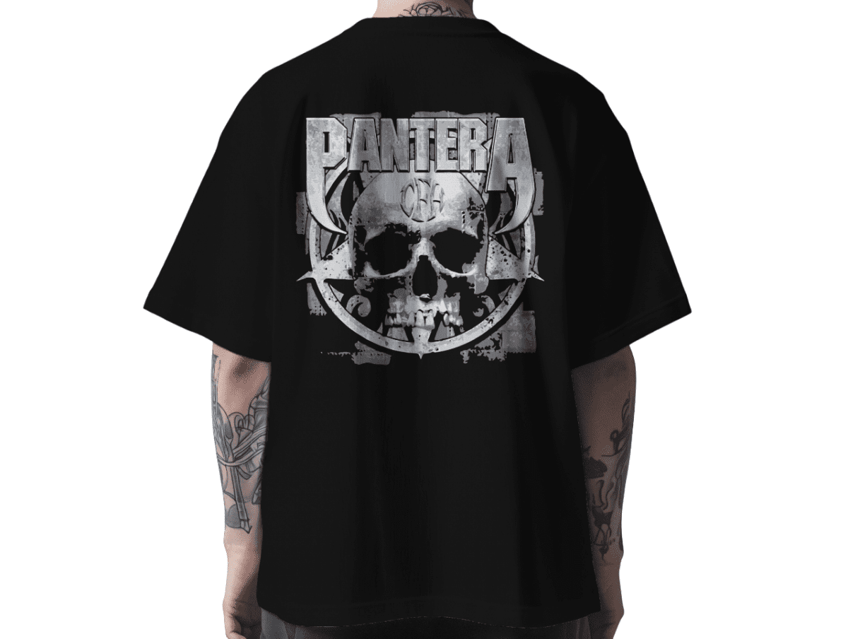 MounCart Store Oversized Black Fit Drop Shoulder Cool and Stylish Latest Graphic Printed Half Sleeve T-Shirt for Men and Women - Image 1