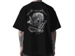 MounCart Store Oversized Black Drop Shoulder Cool and Stylish Latest Graphic Printed Design Half Sleeve T-Shirt for Men and Women