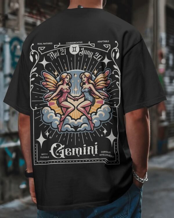 Mountcart Store zodiac Gemini oversized T-shirts