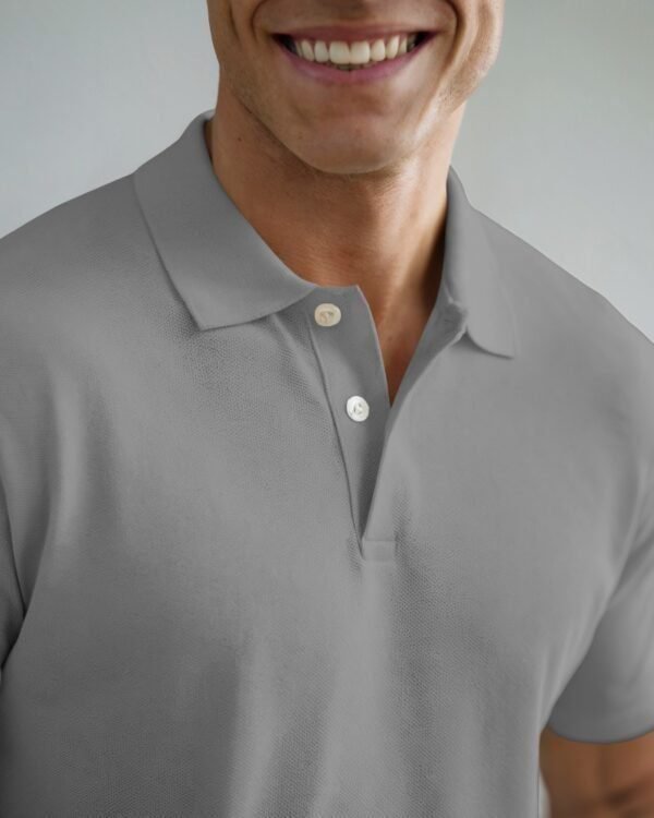 Grey polo cotton t-shirts
