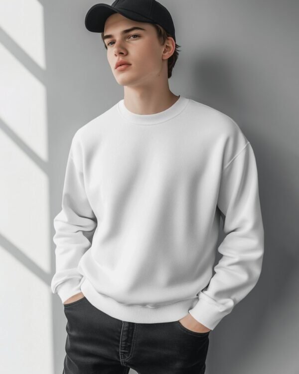 MountCart store white full sleeve sweatshirts