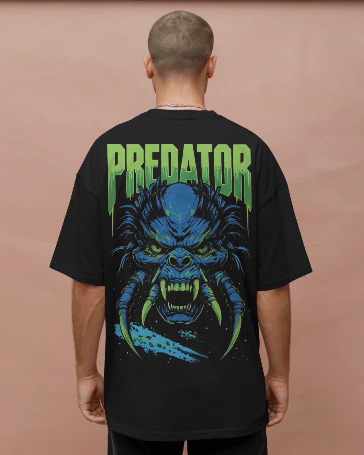 Predator back printed oversized t-shirt