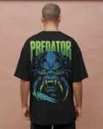Predator back printed oversized t-shirt