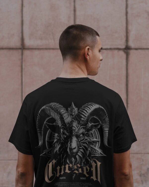 Cursell Beast Oversized Back Printed T-Shirts